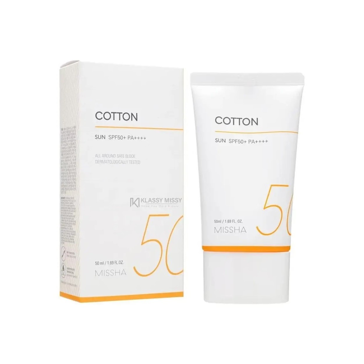 Missha All Around Safe Block Cotton Sun SPF50+ PA++++ 50ml