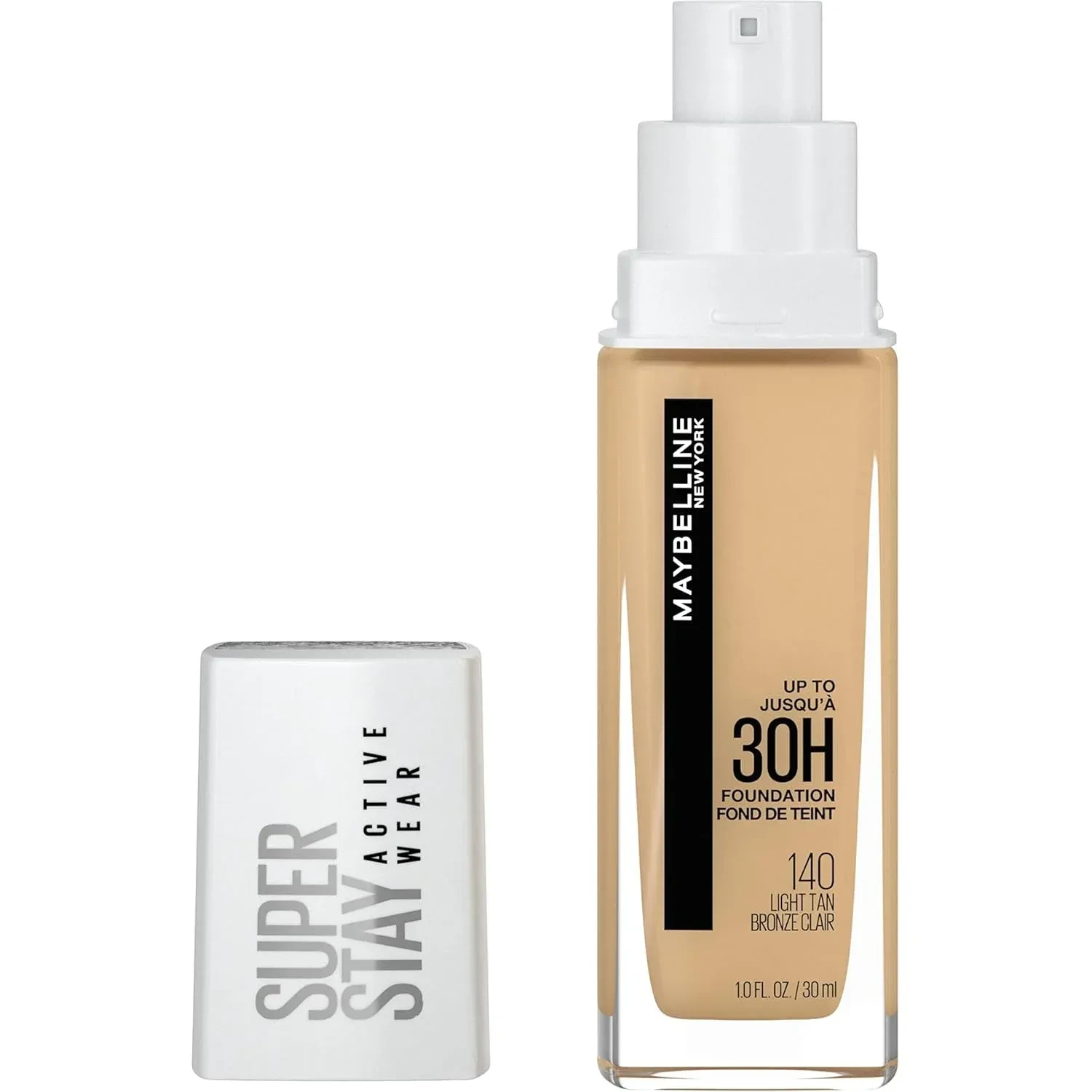 Maybelline – Super Stay 30H Full Coverage Liquid Foundation – 140 Light Tan