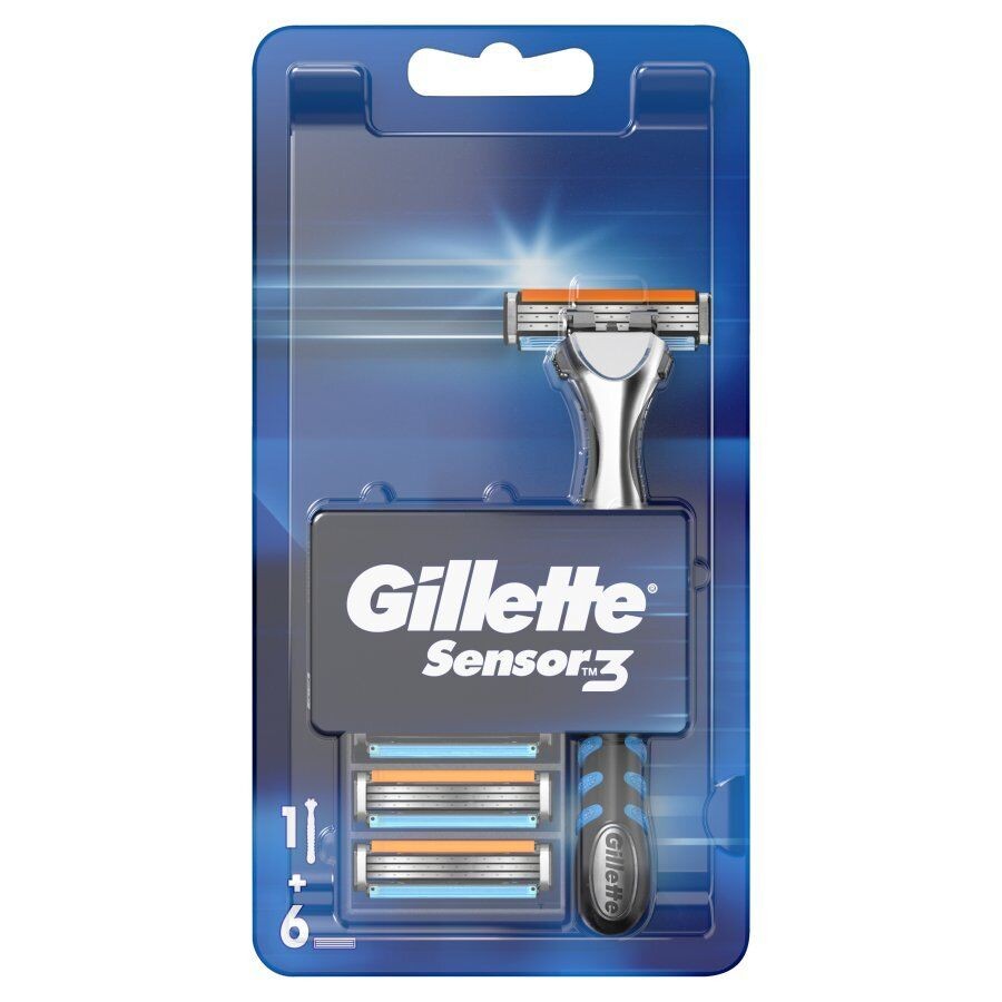 Gillette Sensor3 Razor + 6 Replacement Blades
