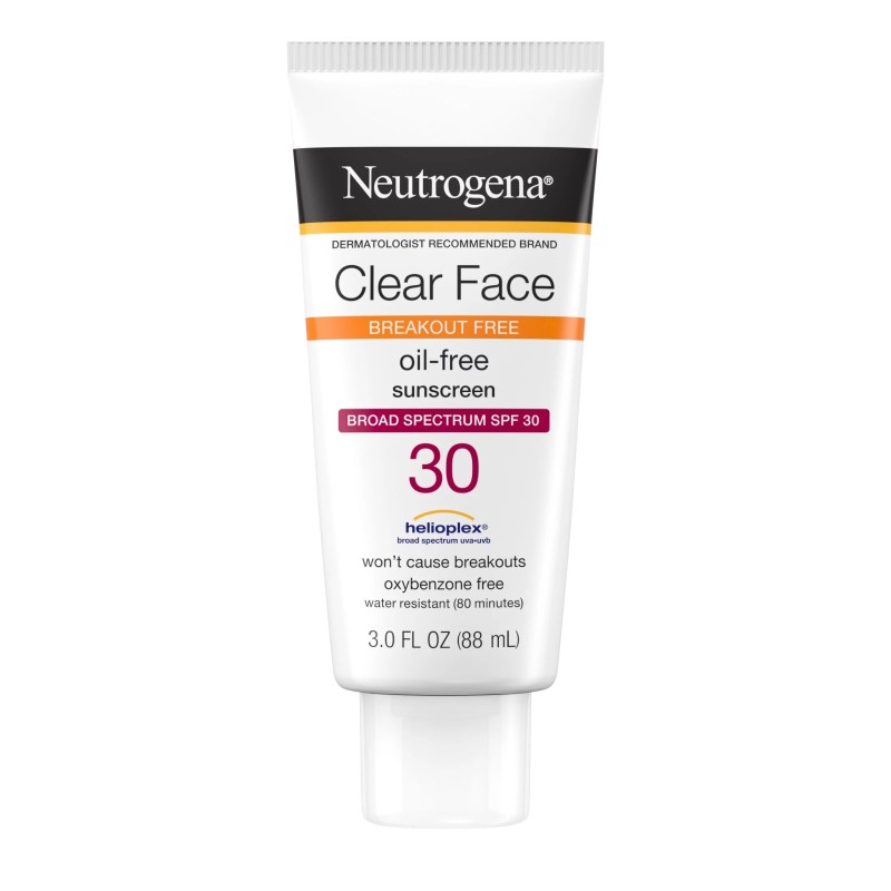 Neutrogena Clear Face Break-Out Free Liquid Lotion Sunscreen Broad Spectrum SPF 30