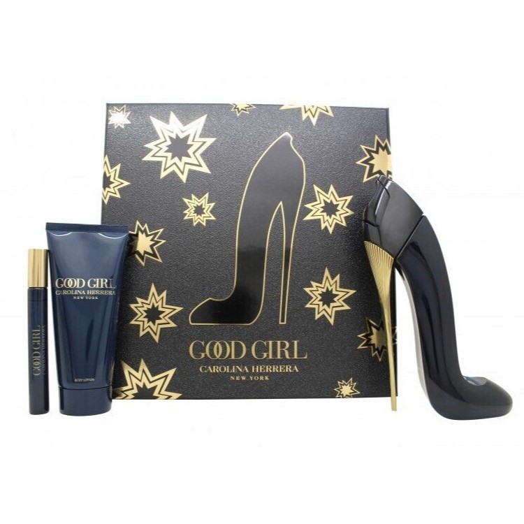 CAROLINA HERRERA GOOD GIRL GIFT SET 80ML EDP + 100ML BODY LOTION + 10ML EDP. NEW