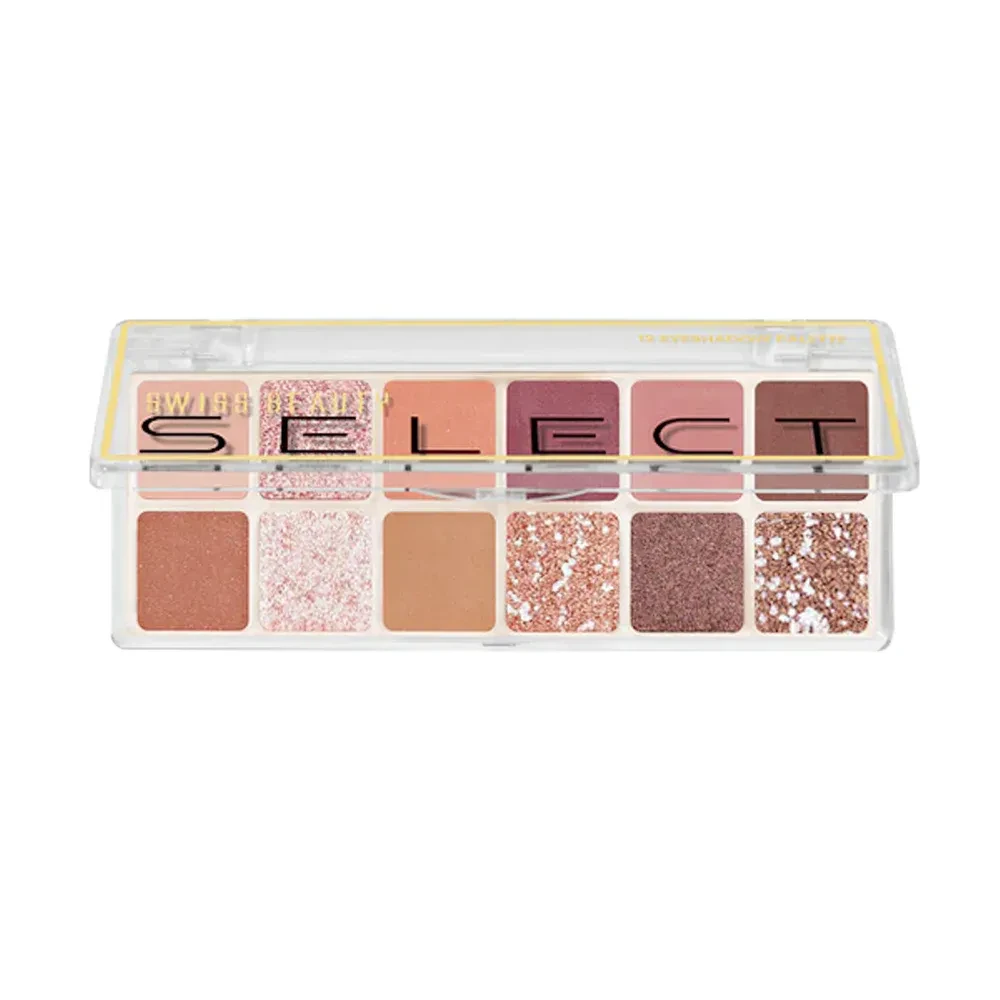 Swiss Beauty Select 12 Eyeshadow Palette – 01 Slow Days