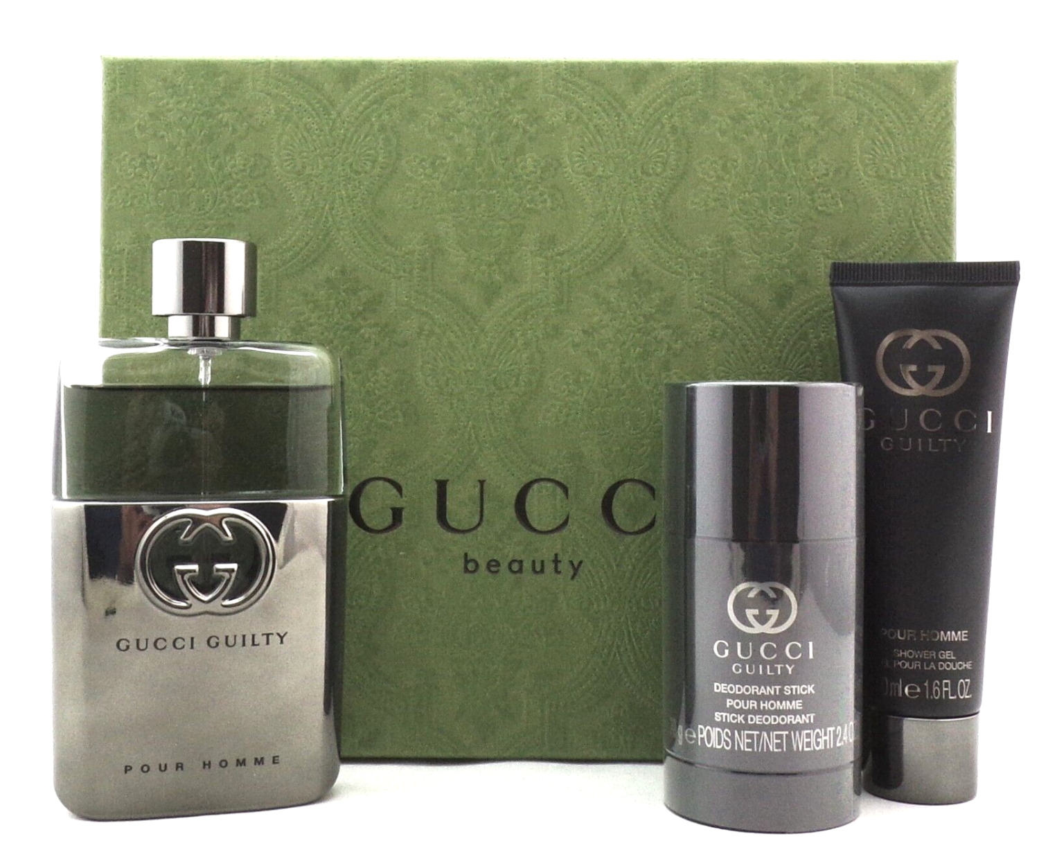 Gucci Guilty Pour Homme Set (EDT 90ml + Deostick 75ml + Shower gel 50ml) - perfume set for men