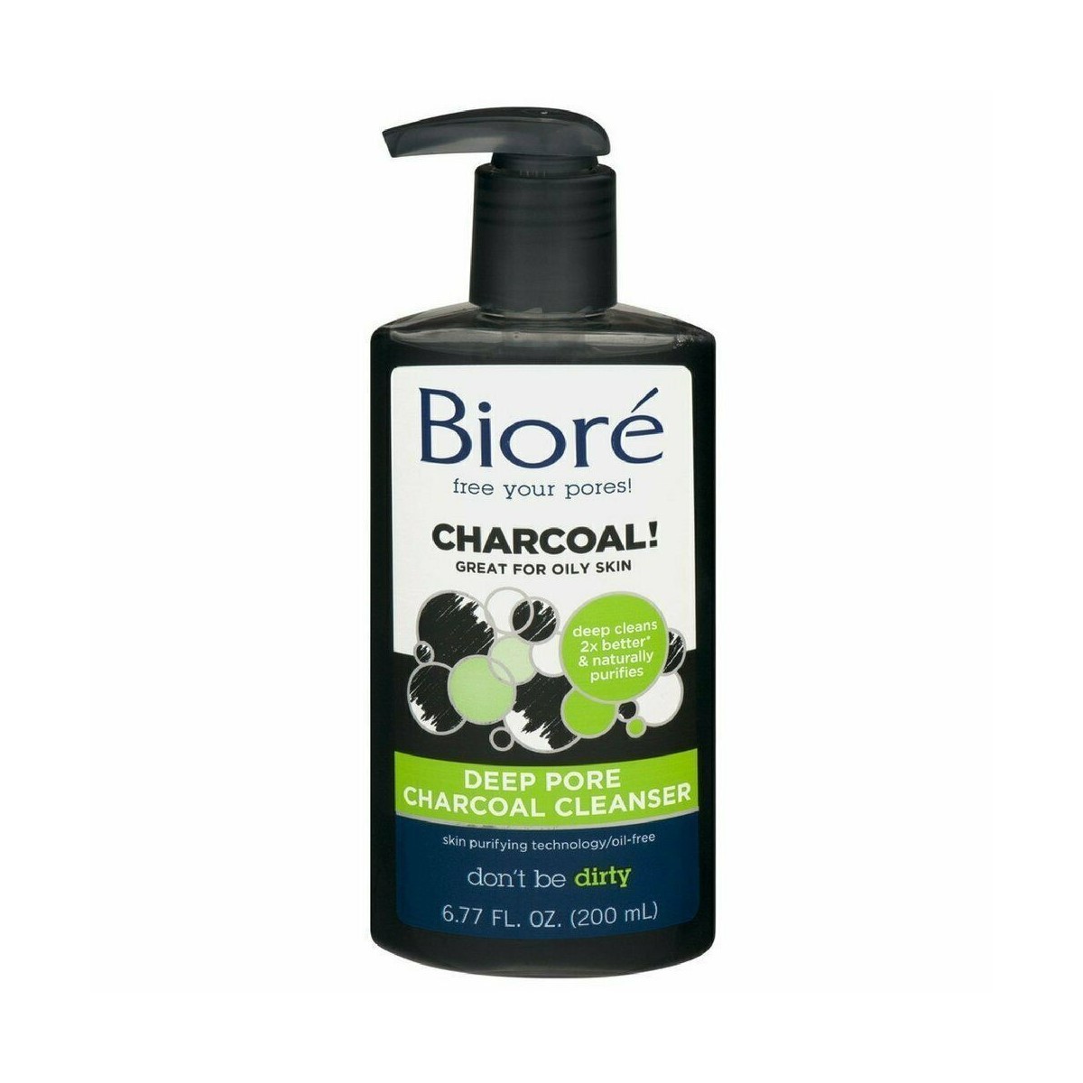 Biore Deep Pore Charcoal Daily Face Wash for Dirt & Makeup Removal for Oily Skin 200ml